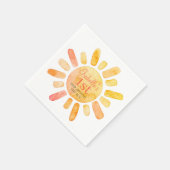 Serviette En Papier Premier Voyage Autour Du Soleil Premier Anniversai (Coin)