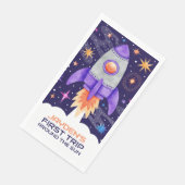 Serviette En Papier Premier voyage autour du Sun Rocket Ship Space (Coin)