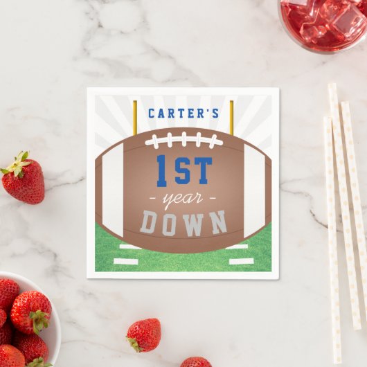 Serviette En Papier Première année de football bas Thème 1er anniversa (En situation)