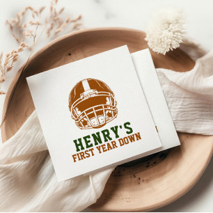 Serviette En Papier Première année   Football 1er anniversaire