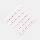 Serviette En Papier Première aquarelle de Preppy Berry Birthday Strawb (Coin)
