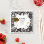 Serviette En Papier Première communion Africain-Américain Noir Damas (En situation)