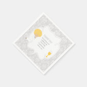 Serviette En Papier Première Communion Blonde Boy Argent Damask (Coin)