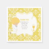 Serviette En Papier Première Communion Blonde Boy Gold Damask (Devant)