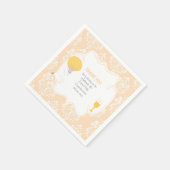 Serviette En Papier Première Communion Blonde Boy Peach Damask (Coin)