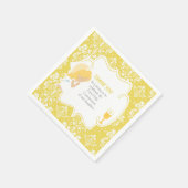 Serviette En Papier Première Communion Blonde Girl Gold Damask (Coin)