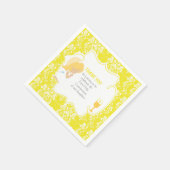 Serviette En Papier Première Communion Blonde Girl Yellow Damask (Coin)