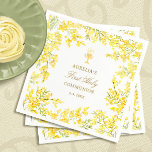 Serviette En Papier Première communion de Mimosa