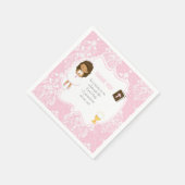Serviette En Papier Première communion Fille Africaine Américaine (Coin)