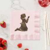 Serviette En Papier Première Fille de la Communion priant élégante (En situation)