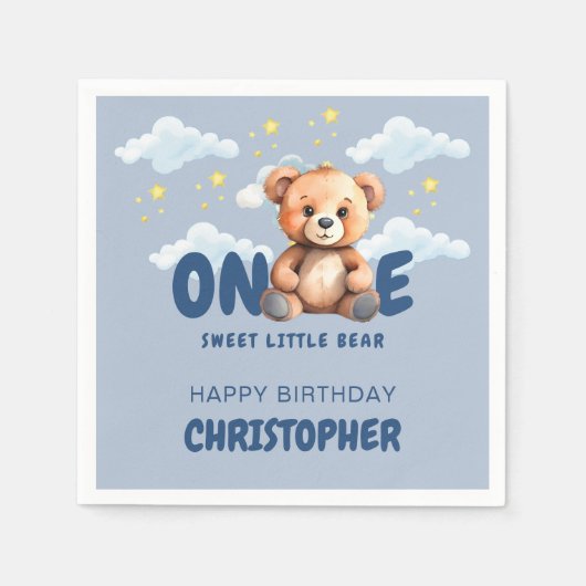 Serviette En Papier Première Naples d'anniversaire (Devant)