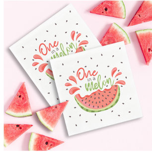 Serviette En Papier Première pastèque d'un Melon