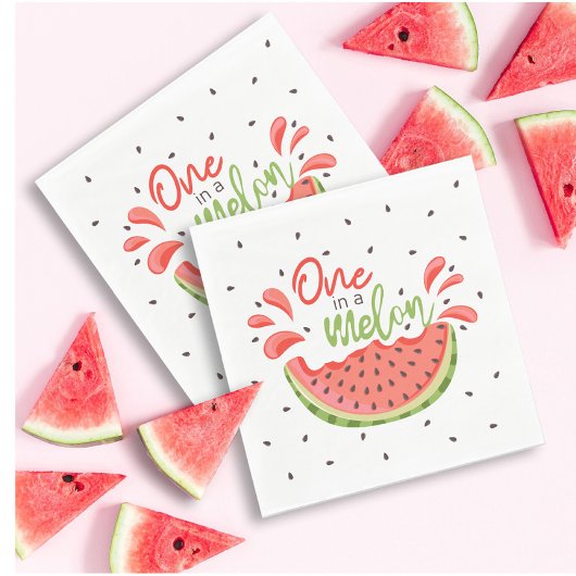 Serviette En Papier Première pastèque d'un Melon