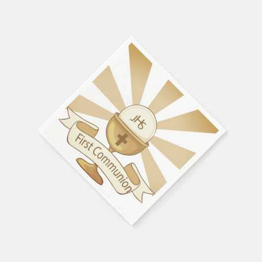 Serviette En Papier Première sainte communion (Coin)