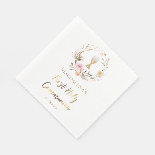 Serviette En Papier Première sainte communion (Coin)