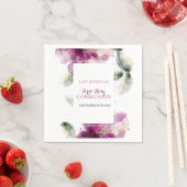 Serviette En Papier Première Sainte Communion Aquarelle Lily Floral (En situation)