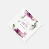 Serviette En Papier Première Sainte Communion Aquarelle Lily Floral (Coin)