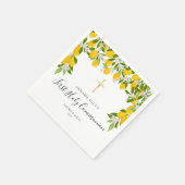 Serviette En Papier Première Sainte Communion Citrons Verdure (Coin)