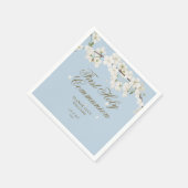 Serviette En Papier Première Sainte Communion Élégante Bleu Bleu Blanc (Coin)