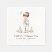 Serviette En Papier Première sainte communion pour garçon (Devant)