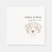 Serviette En Papier Premiers noms Bernese Mountain Dog Mariage Napkins (Devant)