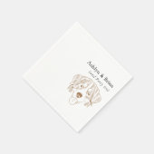 Serviette En Papier Premiers noms Bernese Mountain Dog Mariage Napkins (Coin)