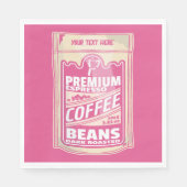 Serviette En Papier Premium espresso café haricots rose nourriture pop (Devant)