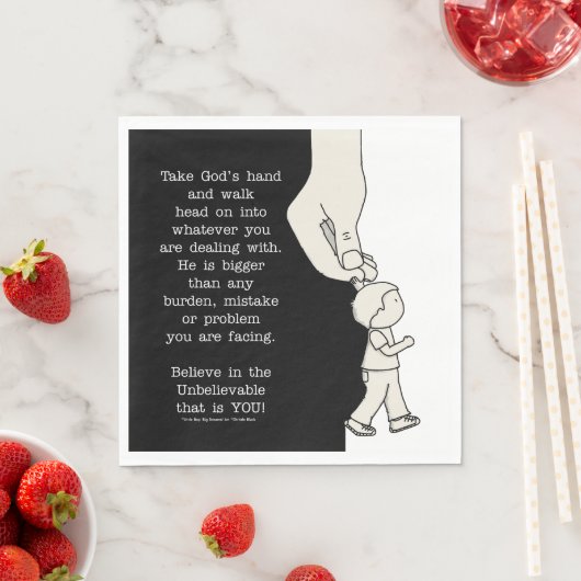 Serviette En Papier Prends la main de Dieu (En situation)