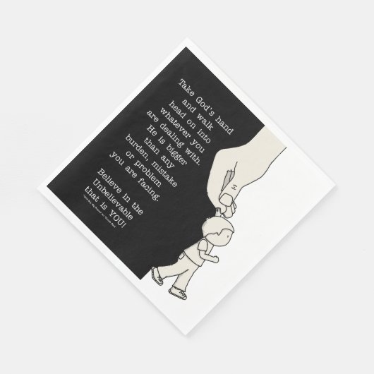 Serviette En Papier Prends la main de Dieu (Coin)