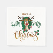 Serviette En Papier Prenez un Holly Jolly Christmas (Devant)