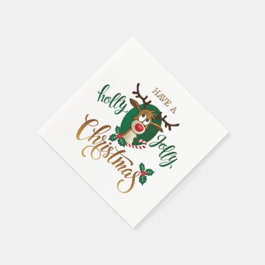 Serviette En Papier Prenez un Holly Jolly Christmas (Coin)
