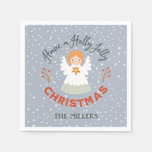 Serviette En Papier Prenez un Holly Jolly Christmas (Devant)