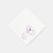 Serviette En Papier Prénom Initiales Beagle Mariage serviettes (Coin)