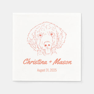 Serviette En Papier Prénoms Mariage de caniche Napkins