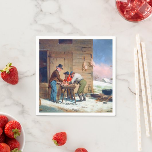 Serviette En Papier Préparation de la dinde de Noël Francis Edmonds 18 (En situation)