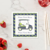 Serviette En Papier Preppy Alligators Golf Cart (En situation)