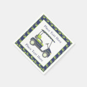 Serviette En Papier Preppy Alligators Golf Cart (Coin)