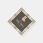 Serviette En Papier Preppy Bear Soft Neutral Baby shower (Coin)