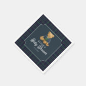 Serviette En Papier Preppy Bear Tartan Baby Shower (Coin)