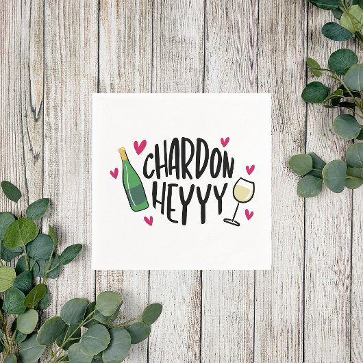 Serviette En Papier Preppy Chardonnay Funny