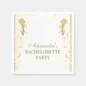 Serviette En Papier Preppy Courtside Pickleball Bachelorette Party (Devant)