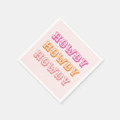 Serviette En Papier Preppy Girly Howdy Hot Rose Orange (Coin)