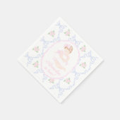 Serviette En Papier Preppy Grandmillennial Dolly and Me Pink Bows (Coin)