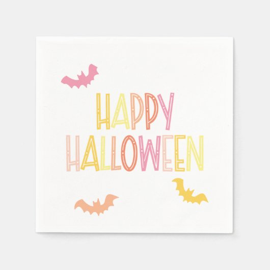 Serviette En Papier Preppy Happy Halloween Party (Devant)