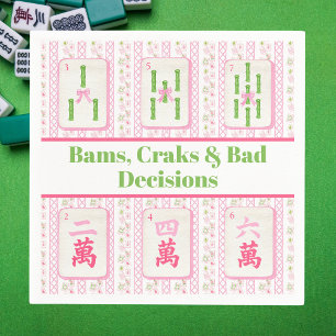 Serviette En Papier Preppy Mahjong Bams, Craks & Mauvaises Décisions