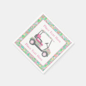 Serviette En Papier Preppy Palm Beach Golf Cart (Coin)
