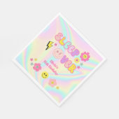 Serviette En Papier Preppy Pastel Rose Y2K Sommeil à l'anniversaire (Coin)