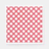 Serviette En Papier Preppy Picnic Red Plaid En vichy Party (Devant)