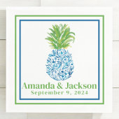 Serviette En Papier Preppy Pineappy Chinoiserie Mariage frontalier