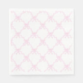 Serviette En Papier Preppy Pink Bows Trellis Premier anniversaire Ribb (Devant)